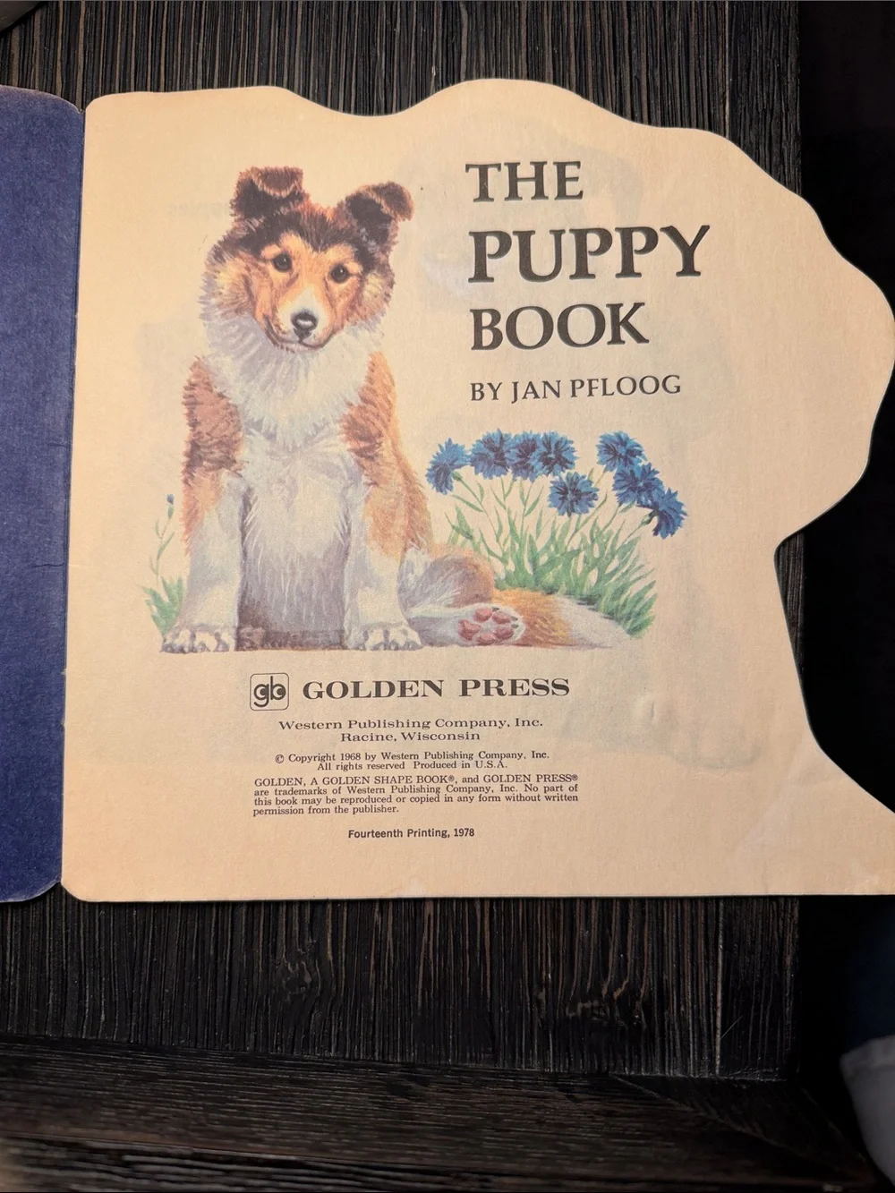 1968 Vintage The Puppy Book by Jan Pfloog Golden Press